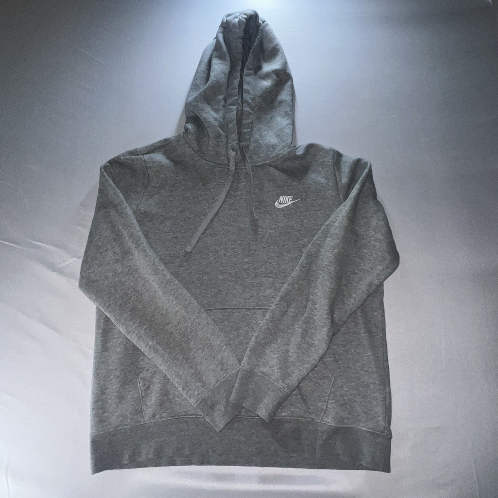 Nike Hoodie Mens Large Gray Sweatshirt Fleece‎ Pullover
